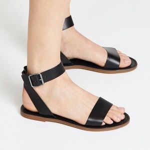 Madewell The Boardwalk Leather Ankle Sandals